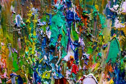 Abstract multicolored background made with acrylic paints. Colored volumetric Stock Photos