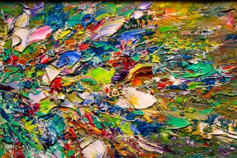 Abstract multicolored background made with acrylic paints. Colored volumetric Stock Photos