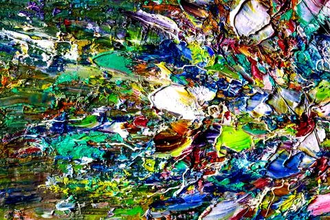 Abstract multicolored background made with acrylic paints. Colored volumetric Stock Photos