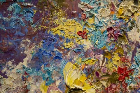 Abstract multicolored background made with acrylic paints. Colored volumetric Stock Photos