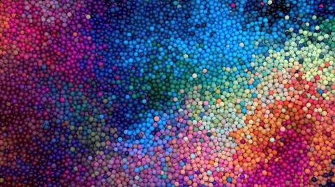 Abstract multicolored background with thousands of small balls Stock Illustration