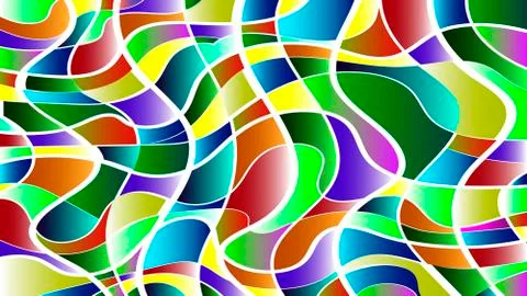 Abstract multicolored background with wavy lines Stock Illustration