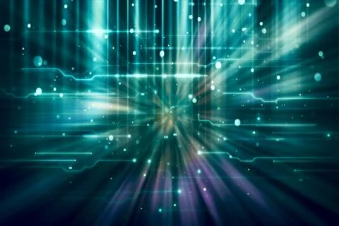 Abstract Multicolored Big Data Visualization Background Stock Illustration