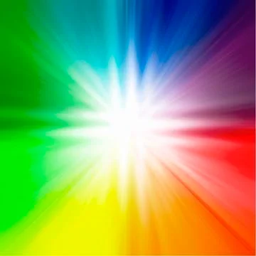 Abstract multicolored blurred background, rainbow colors, design, light cente Illustrazione stock