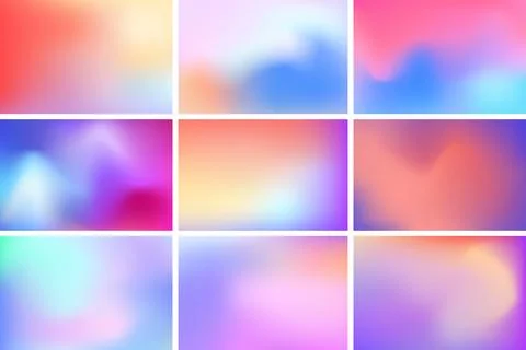 Abstract multicolored blurred backgrounds. Blurred backgrounds with gradien.. Stock Illustration