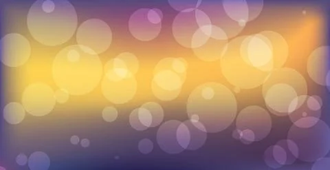 Abstract multicolored bokeh background with defocused circles and glitter. De Stock Illustration