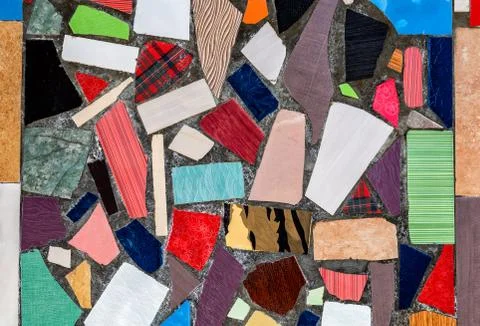 Abstract multicolored ceramic mosaic background Stock Photos