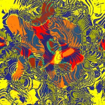 Abstract multicolored chaos pattern wallpaper. Comic background. 库存插图