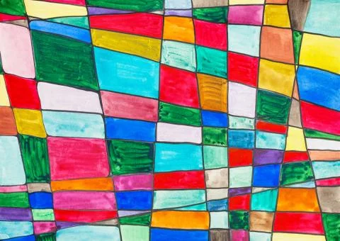 Abstract multicolored checkered pattern Illustrazione stock