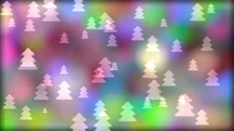 Abstract Multicolored Christmas Tree Bokeh Motion Stock Footage 108618053