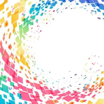 Abstract multicolored circle background Stock Illustration