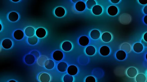 Abstract multicolored circles with illuminated and glowing light effect. Stock Illustration