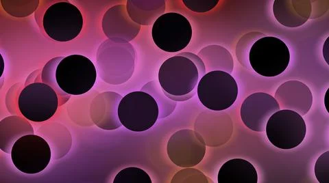 Abstract multicolored circles with illuminated and glowing light effect. Stock Illustration