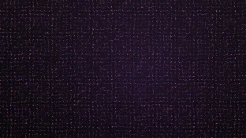 Abstract multicolored dots gently shift across a dark background Stock Footage 326995787