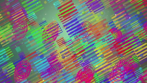 Abstract Multicolored Dynamic Forms and Spiral Patterns Video stock 305063004