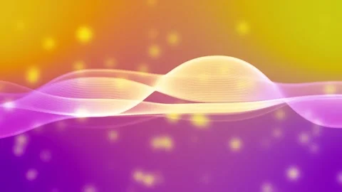 Abstract multicolored flowing waves soft bokeh lights background animation Stock Footage 328420607
