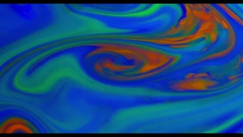 Abstract Multicolored Fluid Swirl Motion Background Loop Stock Footage 343792438