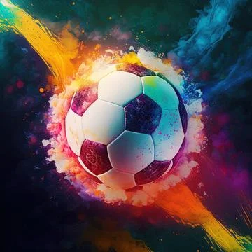 Abstract multicolored football or soccer backgrounds. Stock Illustration