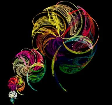 Abstract multicolored fractal pattern Stock Illustration