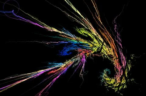 Abstract multicolored fractal pattern Stock Illustration