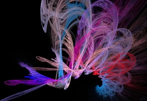 Abstract multicolored fractal pattern Stock Illustration