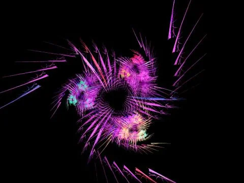 Abstract multicolored fractal pattern Stock Illustration