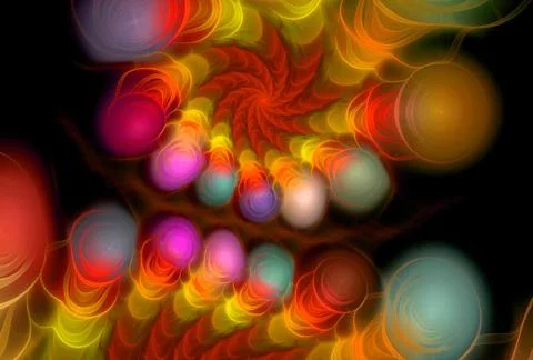 Abstract multicolored fractal pattern Stock Illustration