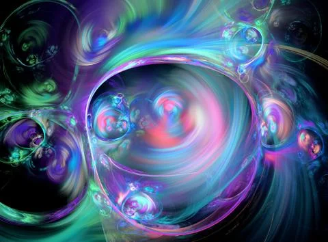 Abstract multicolored fractal pattern Stock Illustration