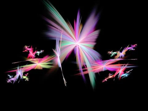 Abstract multicolored fractal pattern Stock Photos
