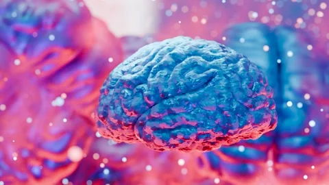 Abstract multicolored Futuristic digital Virtual human brain, intelligence Stock Footage 287095922