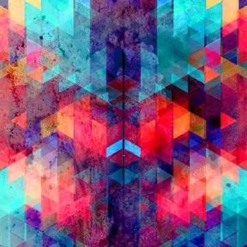 Abstract multicolored geometric design of different polygons background Stock Photos