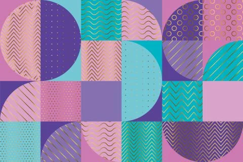 Abstract multicolored geometric pattern in pastel color. Stock Illustration