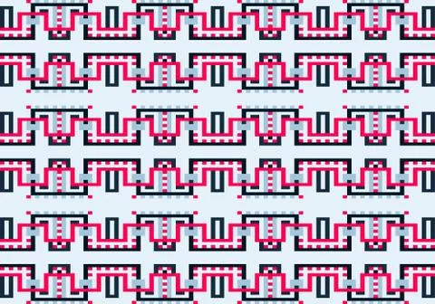 Abstract multicolored geometric pattern. Vector seamless pattern. Stock Illustration