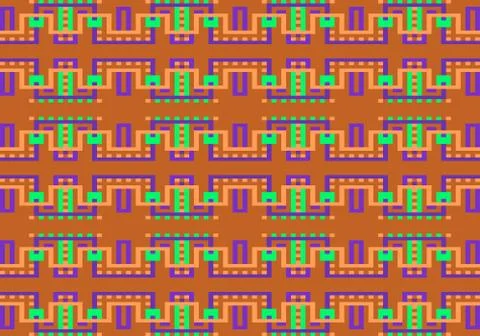 Abstract multicolored geometric pattern. Vector seamless pattern. Illustrazione stock