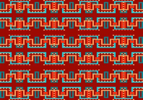 Abstract multicolored geometric pattern. Vector seamless pattern. Illustrazione stock