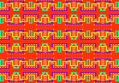 Abstract multicolored geometric pattern. Vector seamless pattern. Stock Illustration