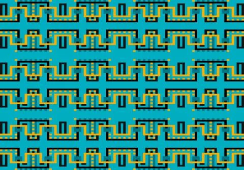 Abstract multicolored geometric pattern. Vector seamless pattern. Stock Illustration