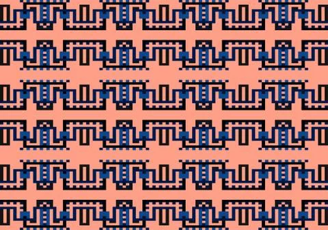 Abstract multicolored geometric pattern. Vector seamless pattern. Illustrazione stock