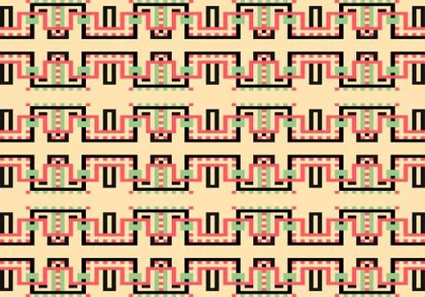 Abstract multicolored geometric pattern. Vector seamless pattern. Illustrazione stock