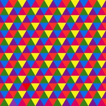 Abstract multicolored geometric seamless pattern of triangles Stock Illustration