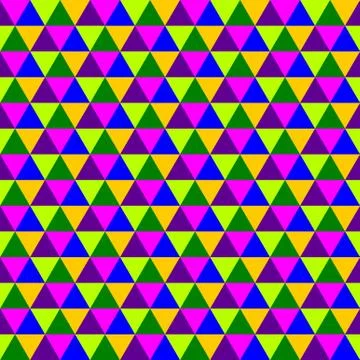 Abstract multicolored geometric seamless pattern with triangles Illustrazione stock