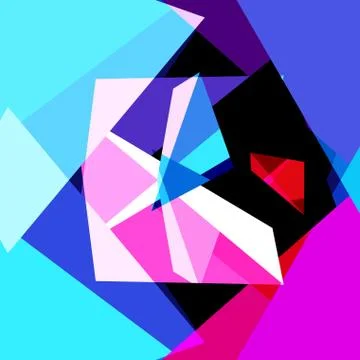 Abstract multicolored geometric trendy background Stock Illustration