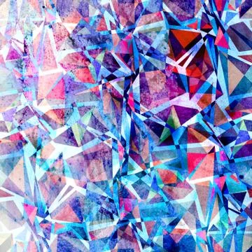 Abstract multicolored geometric trendy background 库存照片