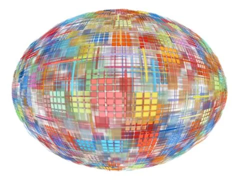 Abstract multicolored globe on white background. Stockillustratie