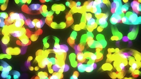 Abstract Multicolored Glowing Particles Spinning Loop Stock Footage 138111899