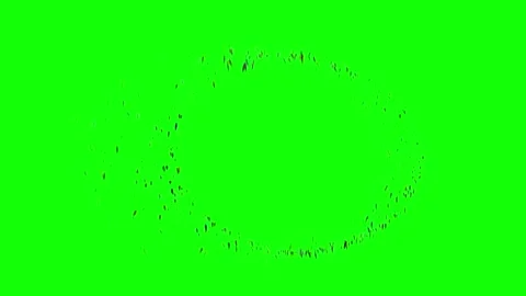 Abstract multicolored graphic elements against a solid green background Stock Footage 304561308