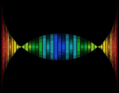 Abstract multicolored graphic equalizer illustration Stock Illustration
