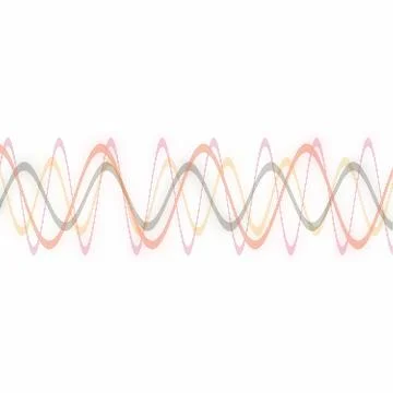 Abstract Multicolored halftone Multiple Overlapping wavy line with smooth colorf Illustrazione stock