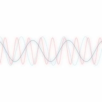 Abstract Multicolored halftone Multiple Overlapping wavy line with smooth Stock Illustration