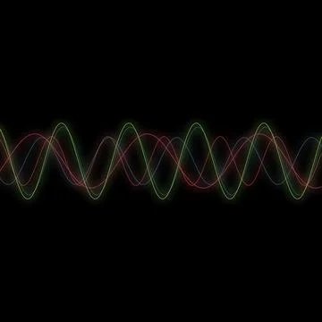 Abstract Multicolored halftone Multiple Overlapping wavy line with smooth 库存插图